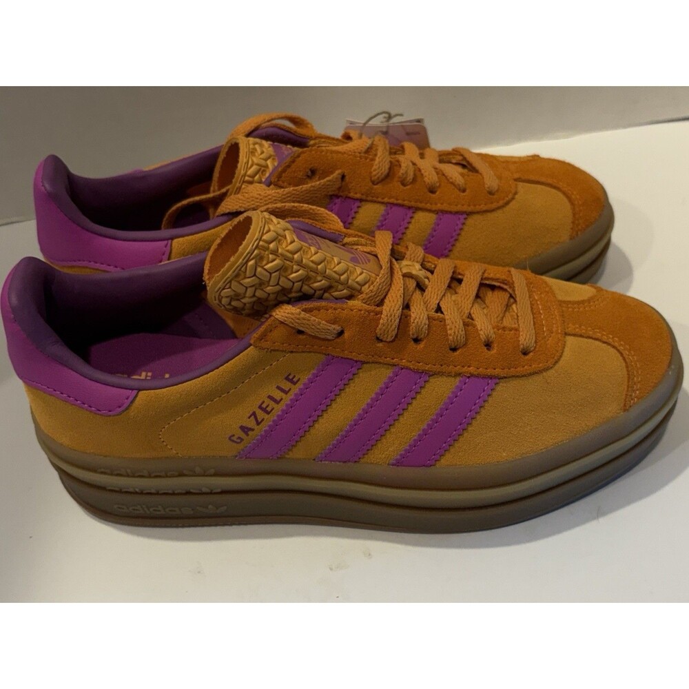 Size 6 - adidas Gazelle Bold Flash Orange Purple Burst W